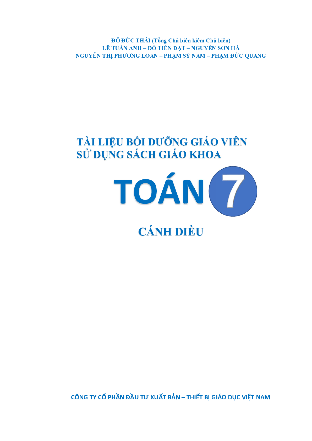 BDGV Toán 7 - Cánh Diều